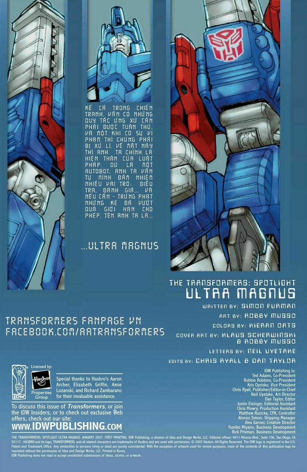 The Transformers Spotlight Chapter 1 trang 1