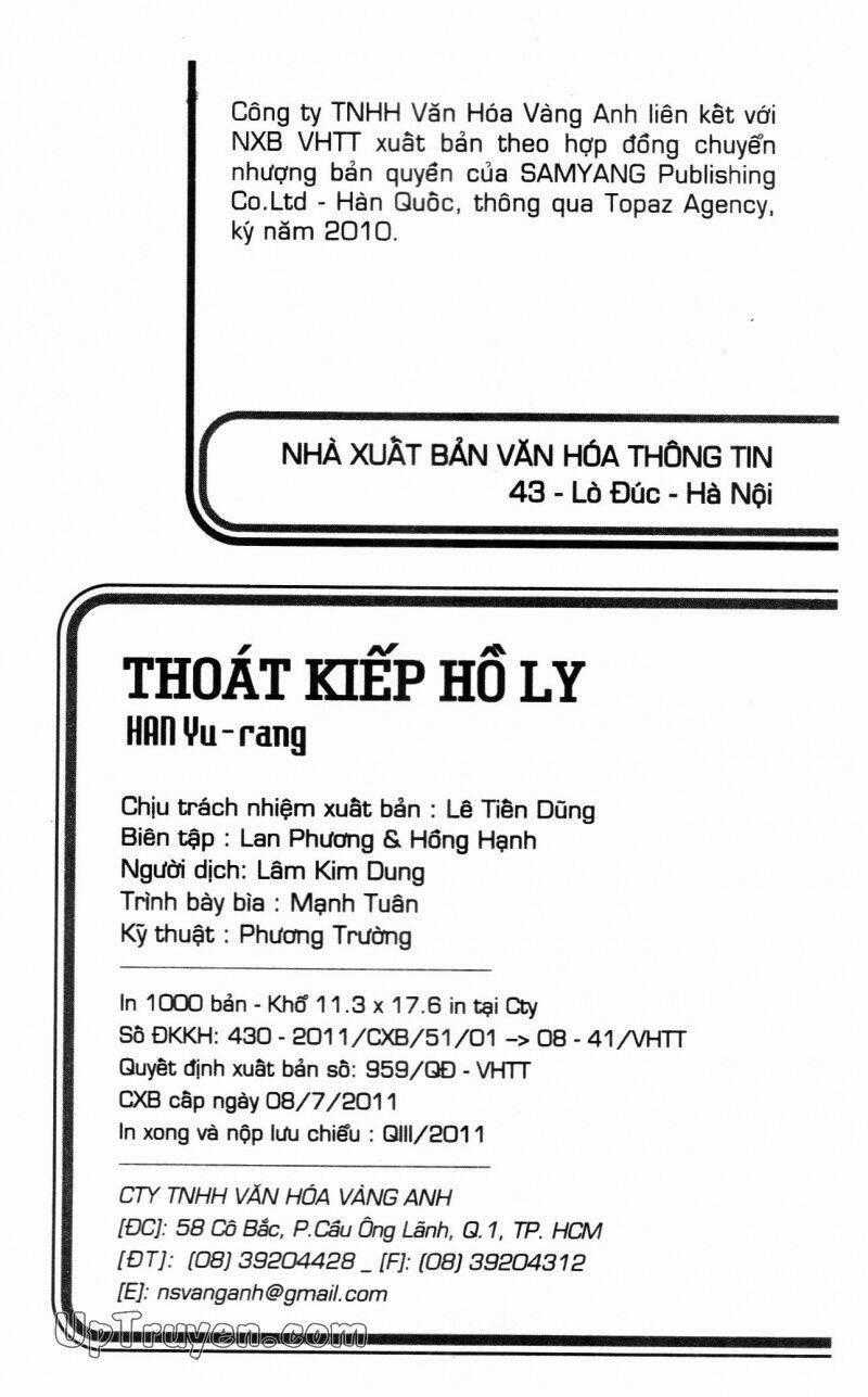 Thoát Kiếp Hồ Ly Chapter 22 trang 1