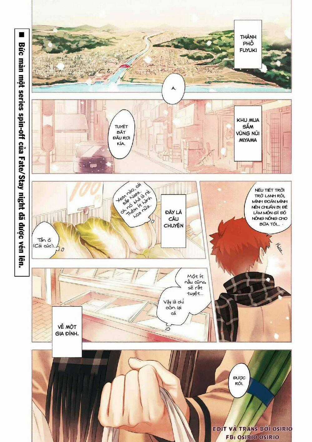 Thực Đơn Hôm Nay Cho Gia Đình Emiya Chapter 1 trang 1