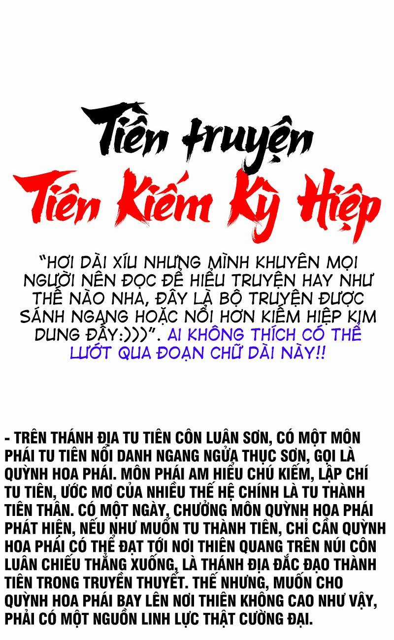 Tiên Kiếm Kỳ Hiệp Truyện Tứ Chapter 1 trang 1