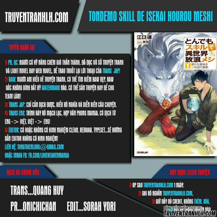 Tondemo Skill De Isekai Hourou Meshi Chapter 3 trang 0