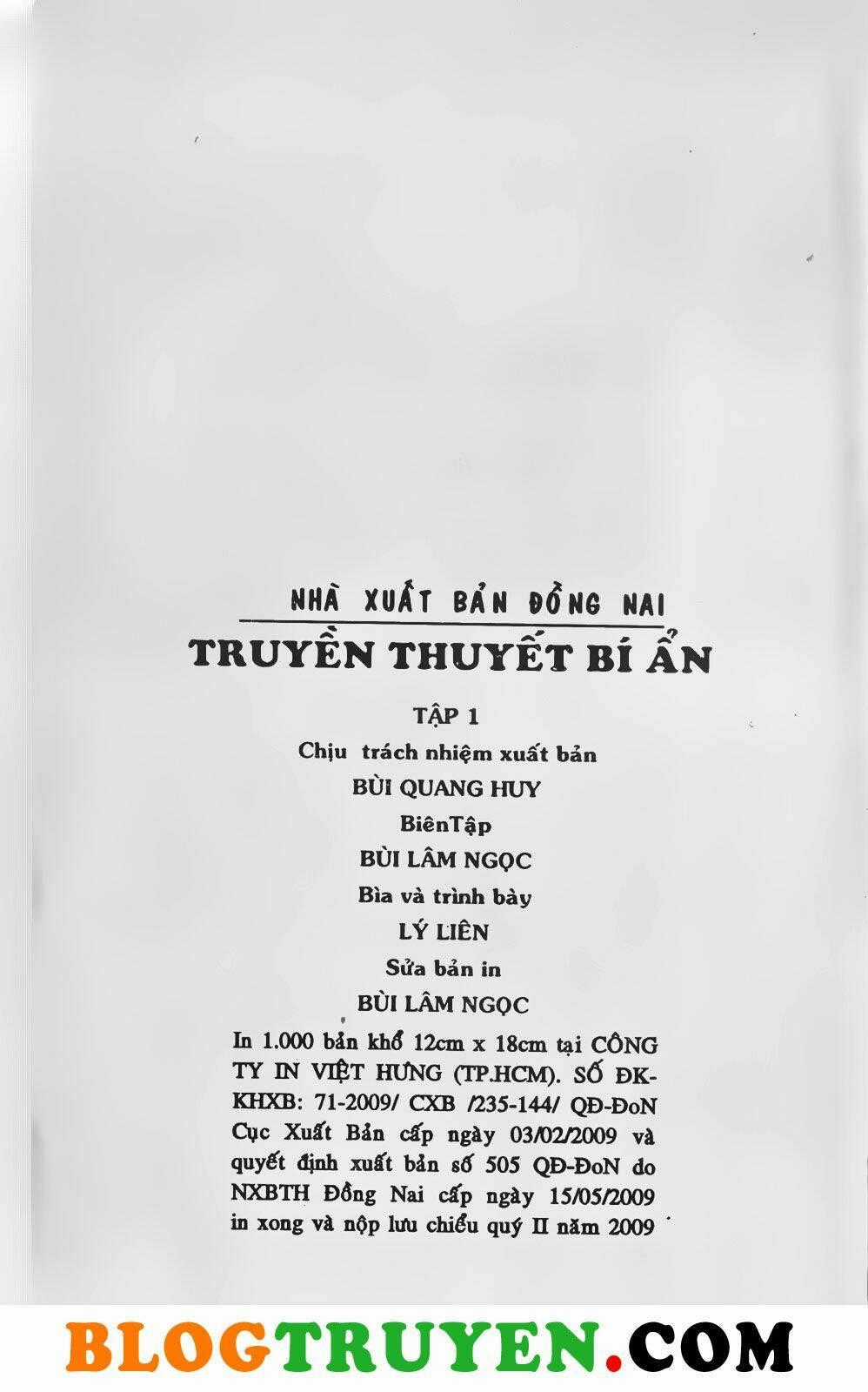 Truyền Thuyết Bí Ẩn Chapter 1 trang 1