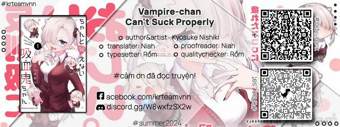 Vampire-Chan Can't Suck Properly Chapter 36 trang 0