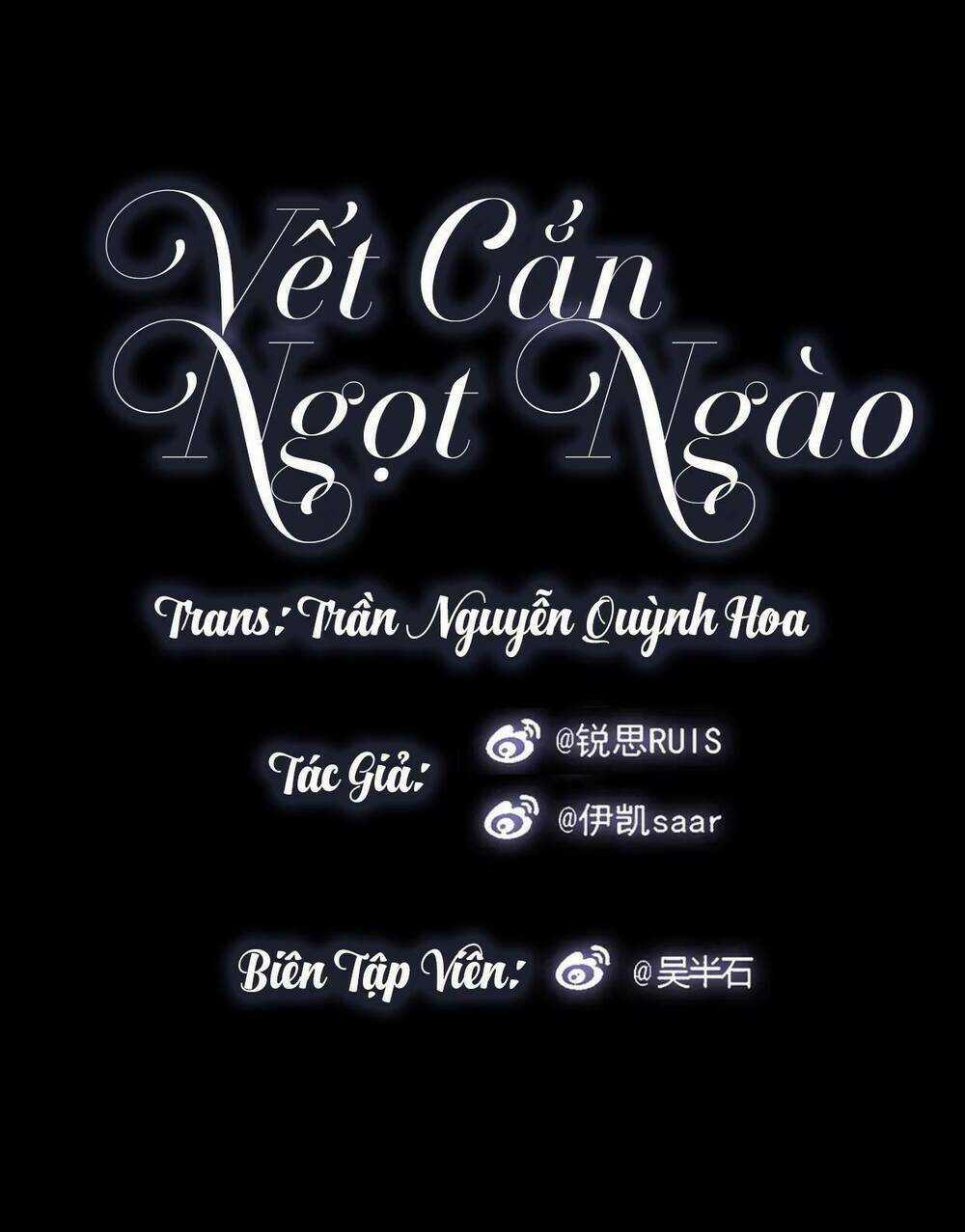 Vết Cắn Ngọt Ngào Chapter 3 trang 0