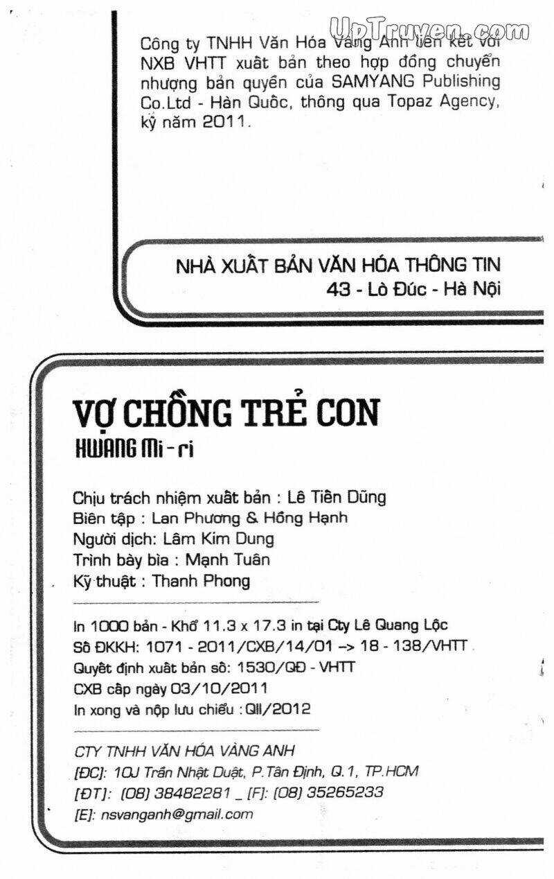 Vợ Chồng Trẻ Con Bản Đẹp Chapter 1 trang 1