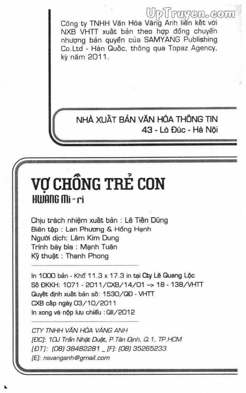 Vợ Chồng Trẻ Con Bản Đẹp Chapter 2 trang 1