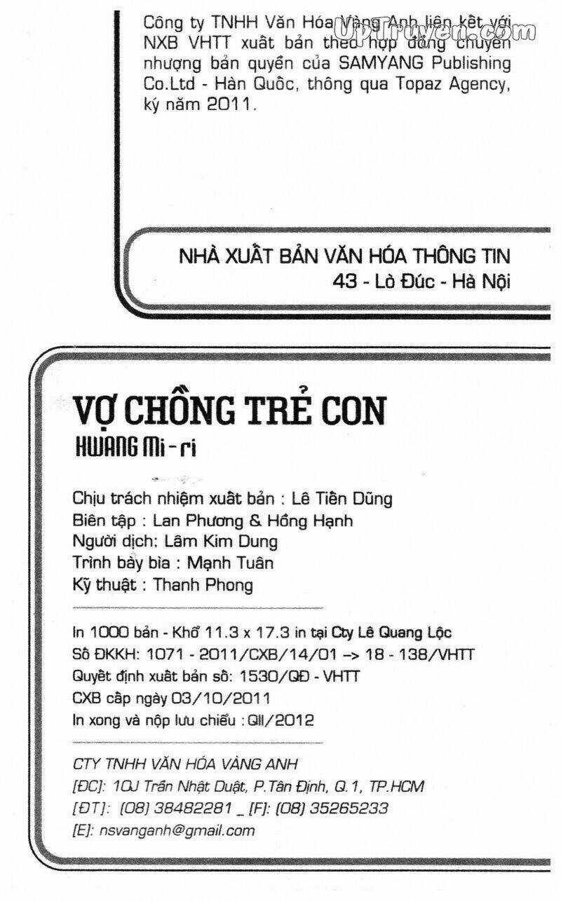 Vợ Chồng Trẻ Con Bản Đẹp Chapter 3 trang 1