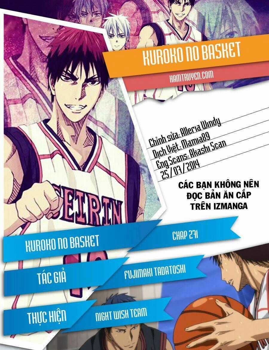 Vua Bóng Rổ Kuroko Chapter 271 trang 0