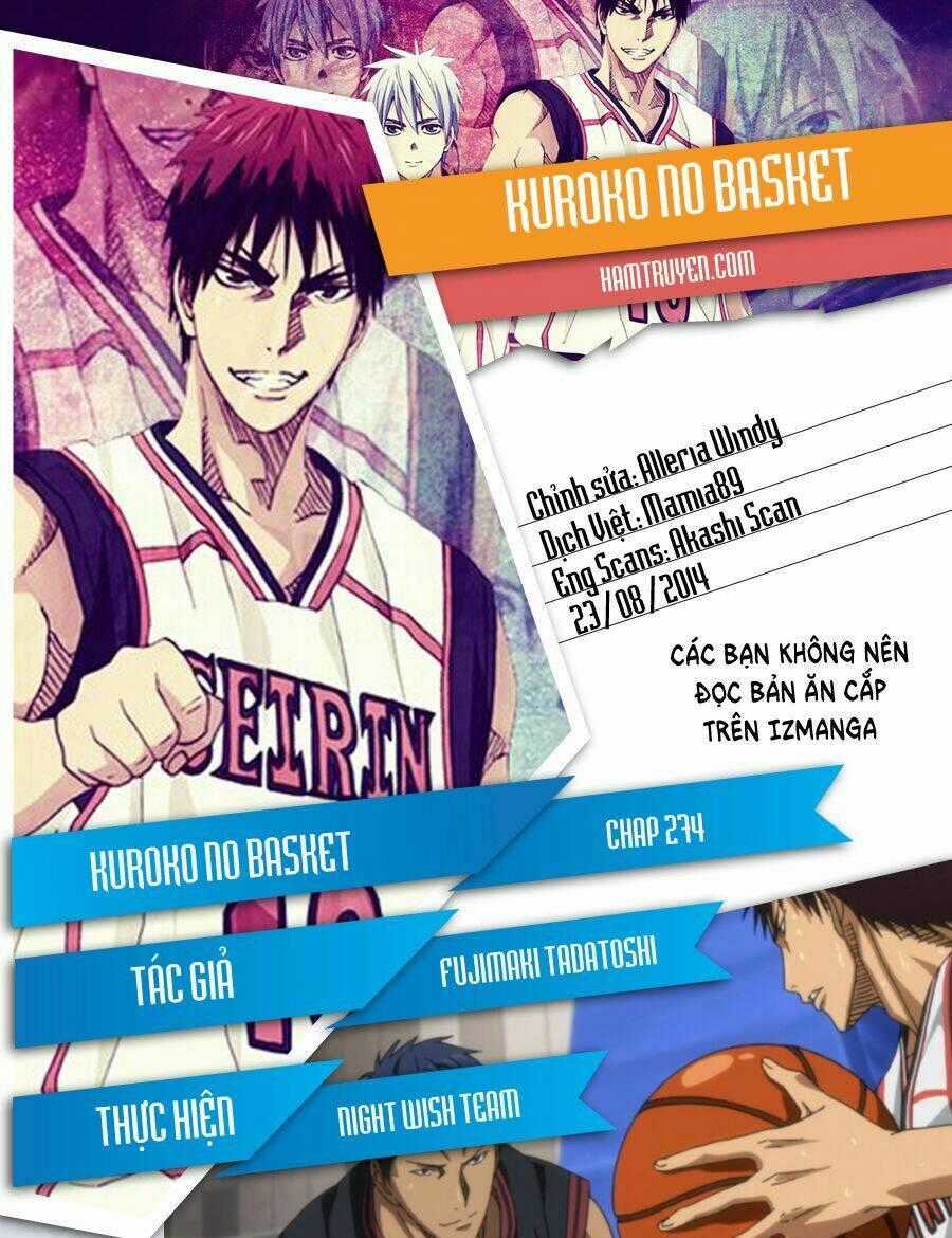 Vua Bóng Rổ Kuroko Chapter 274 trang 0