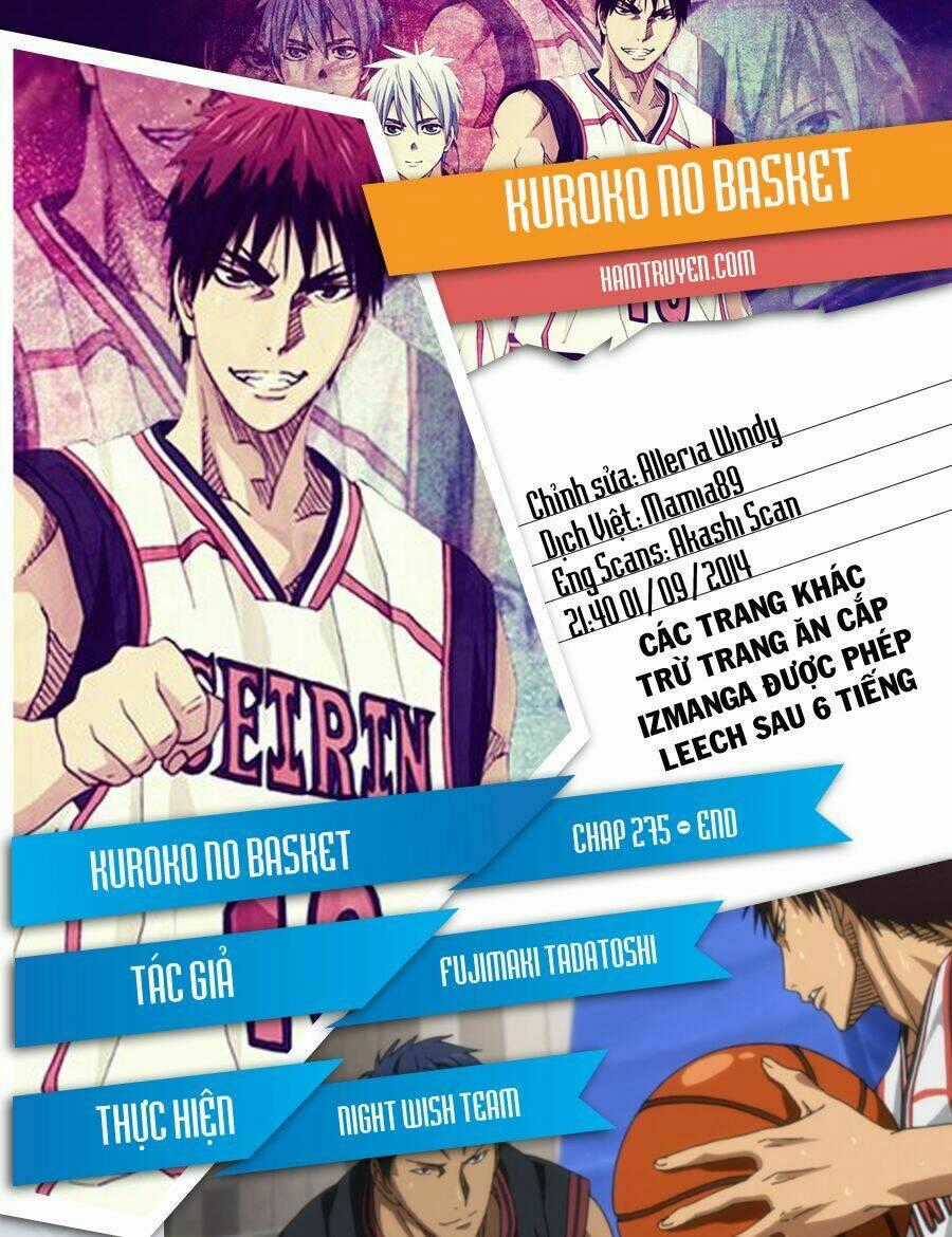 Vua Bóng Rổ Kuroko Chapter 275 trang 0