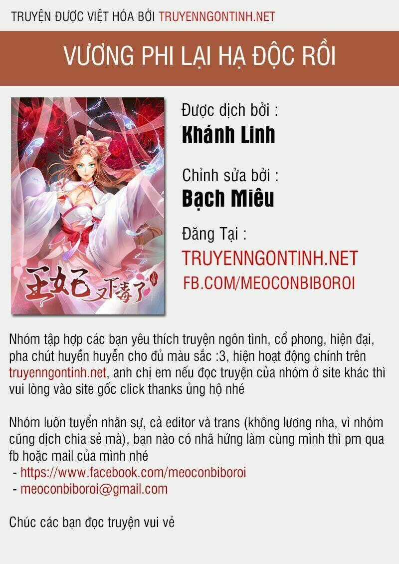 Vương Phi Lại Hạ Độc Rồi Chapter 10 trang 0