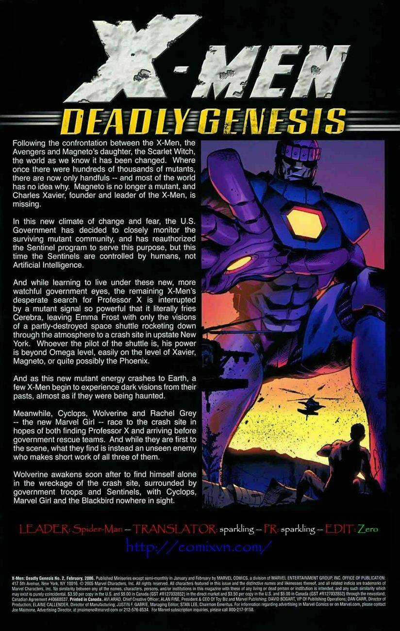 X-Men Deadly Genesis Chapter 2 trang 1