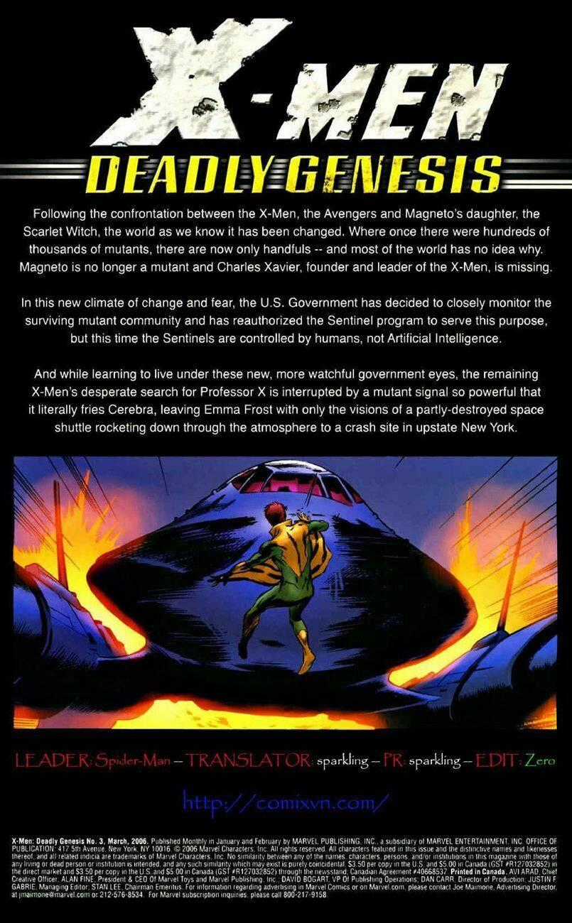 X-Men Deadly Genesis Chapter 3 trang 1