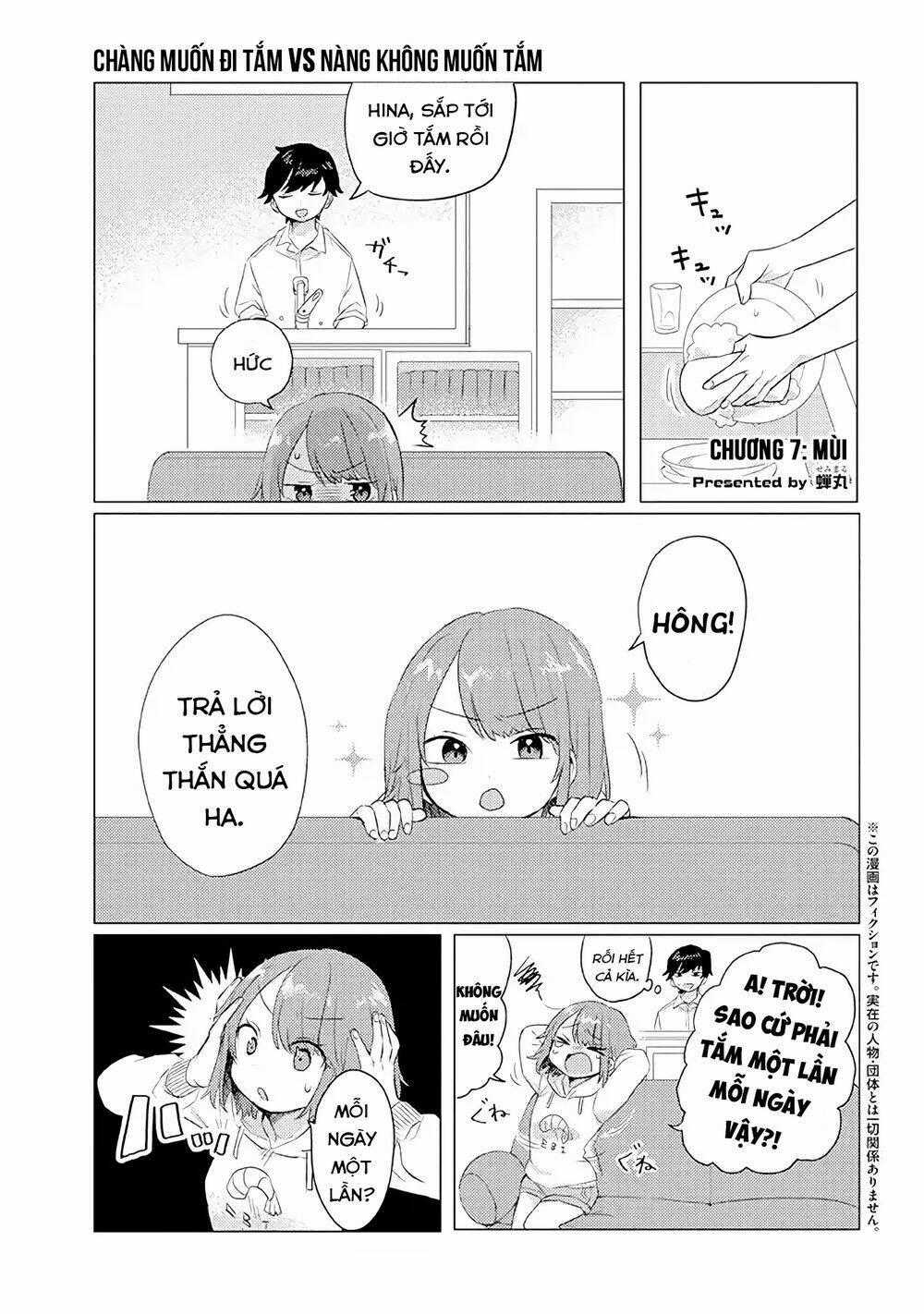 Zettai Ni Furo Ni Hairitakunai Kanojo Vs Zettai Ni Furo Ni Iretai Kareshi Chapter 7 trang 0